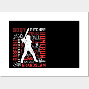 Baseball Batter Pitcher Catcher Posters and Art